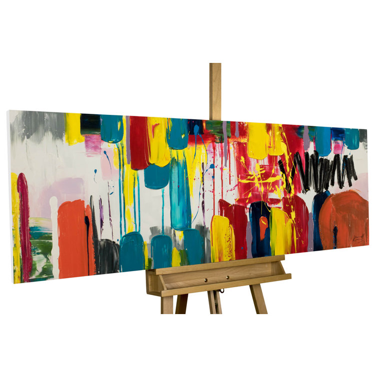 KUNSTLOFT Arts Of The Colors Wrapped Canvas Panoramic Painting